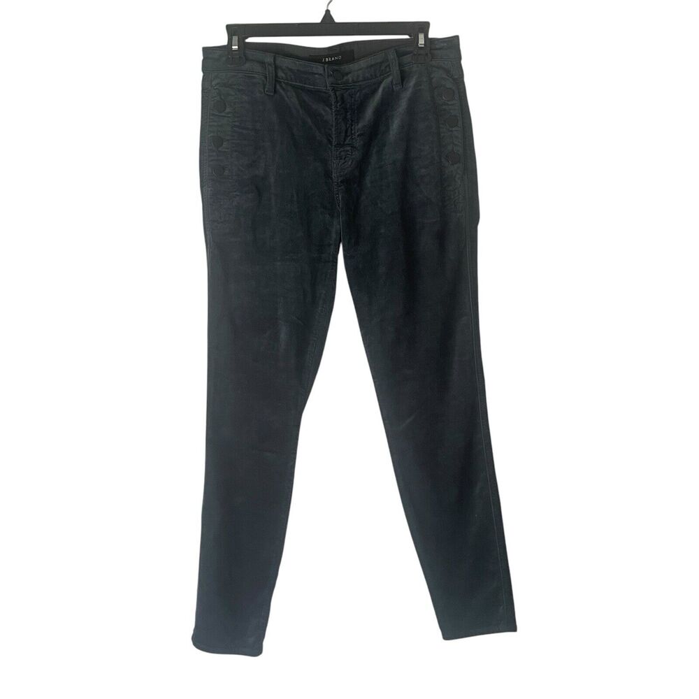 J Brand Size 30 Green Vevelt Grunge Button Whimsygoth Witchy Skinny Pants